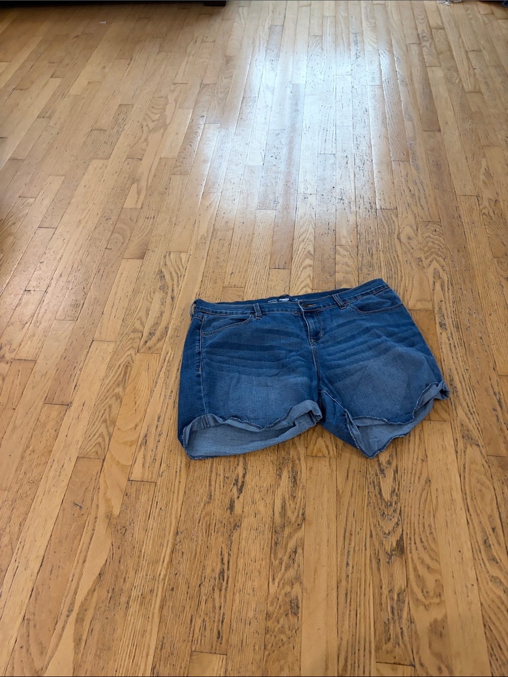Old Navy Dark Blue Rolled Hem Denim Shorts